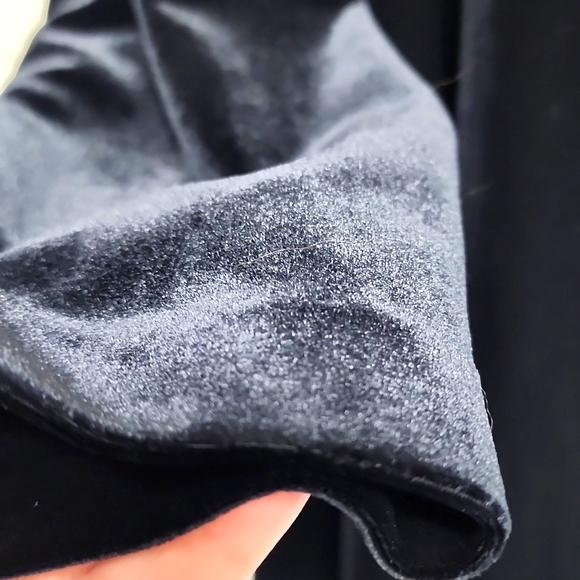 VINTAGE 90's R&K Cardigan Oversized Jacket Velvet Black - Picture 5 of 5